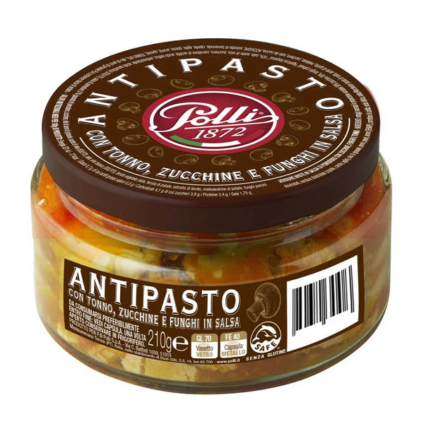 Polli Antipasto with Tuna, Zucchini and Mushrooms, 7.4 oz (210 g)