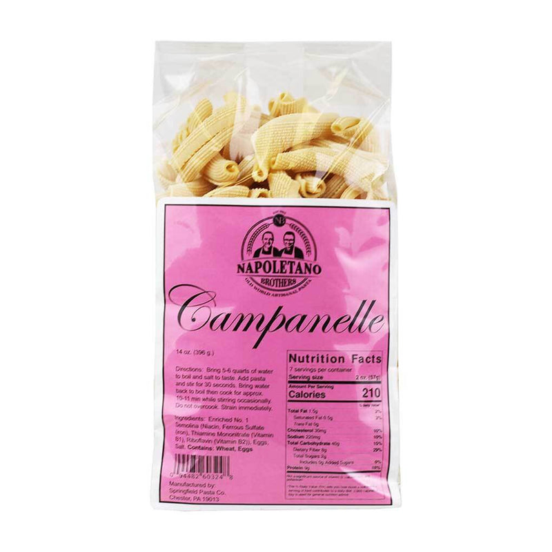 Campanelle Pasta by Napoletano Brothers, 14 oz (396 g) Pack of 12
