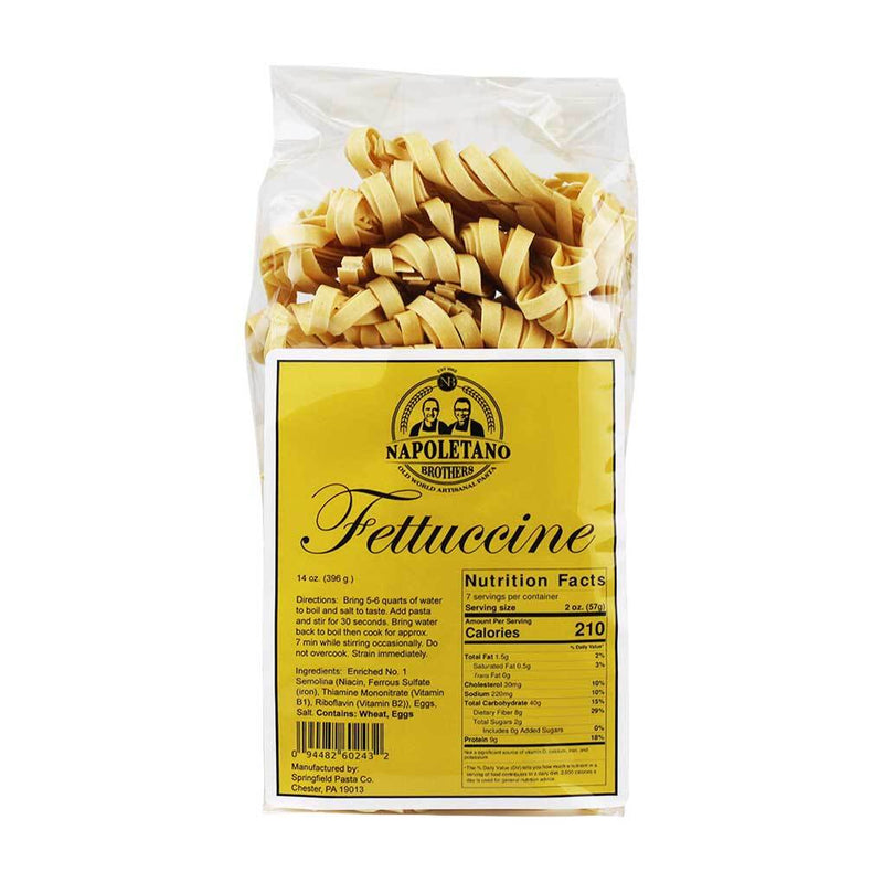 Fettuccine Pasta by Napoletano Brothers, 14 oz (396 g) Pack of 12