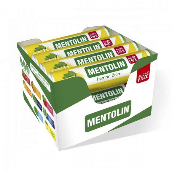 Lemon Balm Spanish Hard Candies, Sugar Free by Mentolin, 0.7 oz (20 g) [Pack of 12]