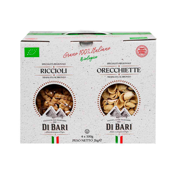 Assorted Organic Pasta in Box: 4 Varieties by Di Bari, 70.5 oz (2 kg)