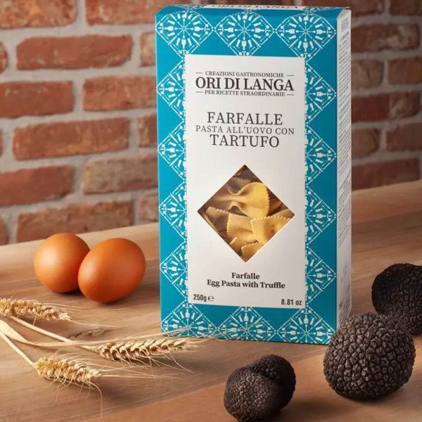 Ori Di Langa Italian Farfalle Egg Pasta with Summer Truffle, 8.8 oz (250 g)