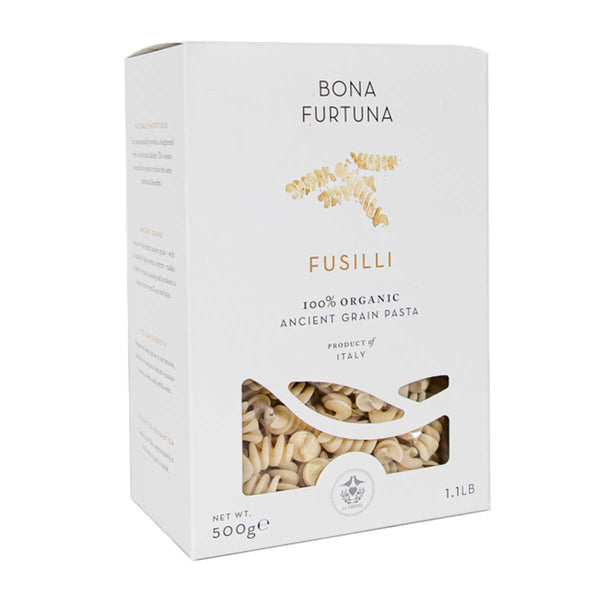 Italian Organic Ancient Grain Fusilli by Bona Furtuna, 1.1 lb (500 g)