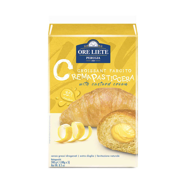 Italian Croissant with Custard Cream Filling by Ore Liete, 8.5 oz (240 g)