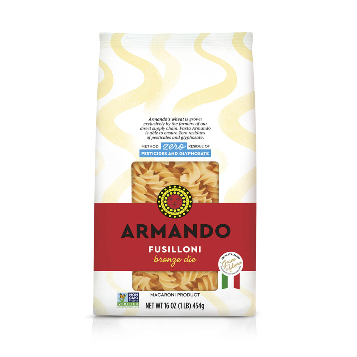 Fusilloni Pasta by Armando, Bronze Cut 100 Italian Grain, 1 lb (454 g