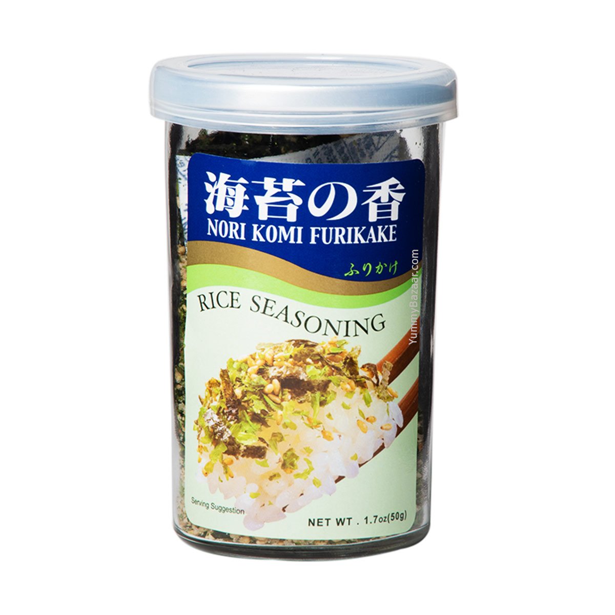 Japanese Furikake Rice Seasoning Nori Komi by Ajishima, 1.7 oz (50 g)