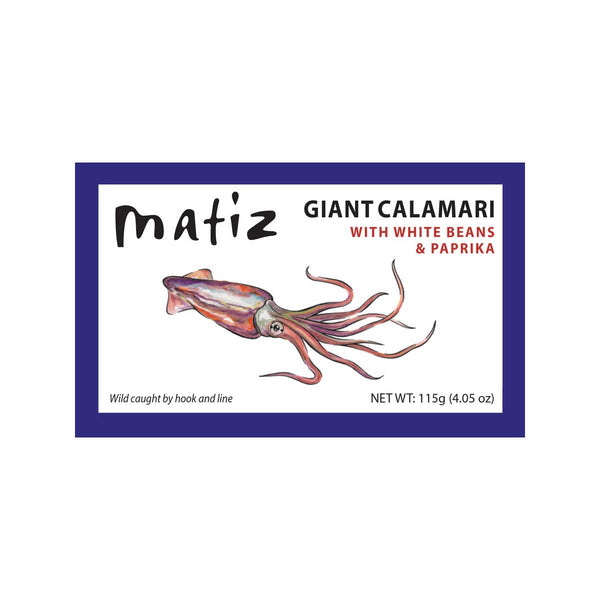 Matiz Giant Calamari with White Beans & Paprika, 4.05 oz (115 g)