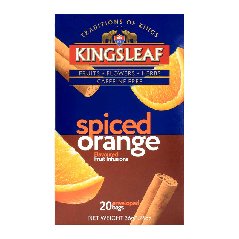 Spiced Orange Ceylon Tea, Caffeine Free, 20 Bags by Kingsleaf, 6 x 1.3 oz (36 g)