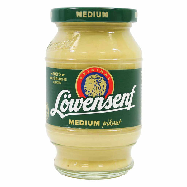 Lowensenf Medium Hot Mustard, 9.3 oz (265 g)
