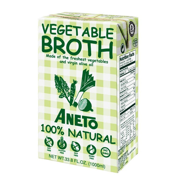 Aneto Vegetable Broth, 33.8 fl oz (1L)