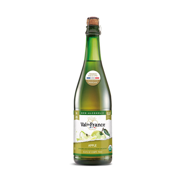 Val de France Organic Sparkling Apple Juice, 25.4 fl oz (750 ml)
