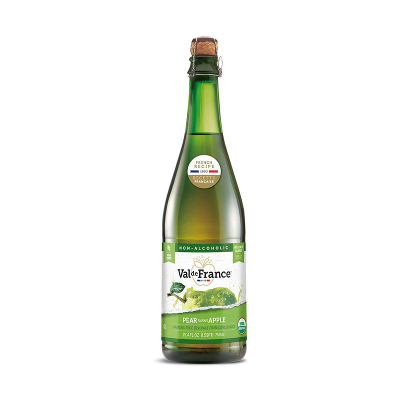 Val de France Organic Sparkling Apple Pear Juice, 25.4 fl oz (750 ml)