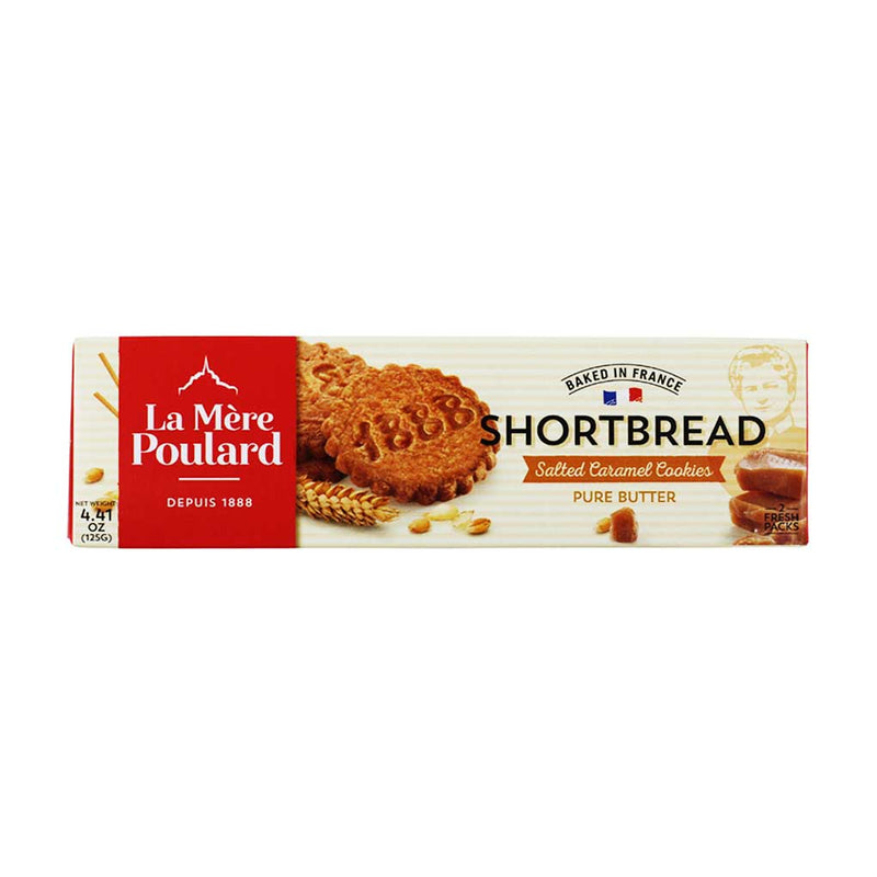 La Mere Poulard French Salted Caramel Shortbread Cookies, 4.41 oz (125 g)