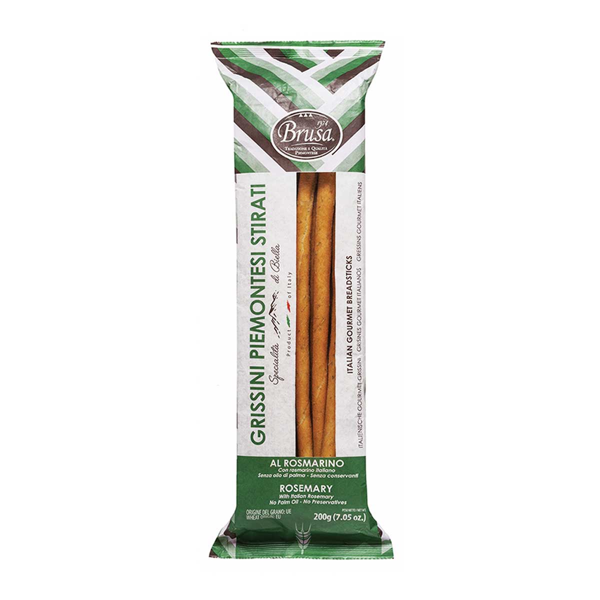 Giant Italian Grissini Breadsticks with Rosemary by Brusa, 7.05 oz (20