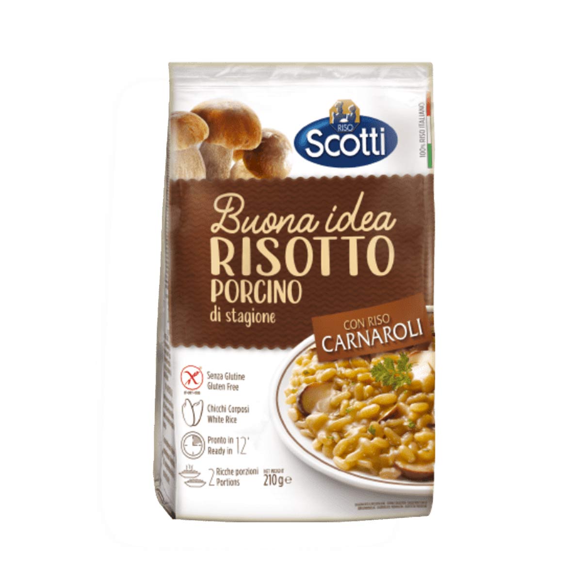 Porcini Risotto by Riso Scotti, 7.4 oz (210 g)