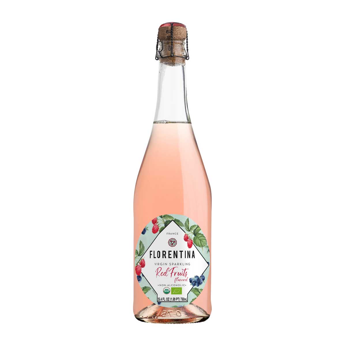 Florentina Organic Virgin Sparkling Peach Bellini, 25.4 fl. oz. – 4 Pack