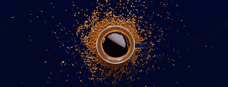 coffee cup with coffee grains
