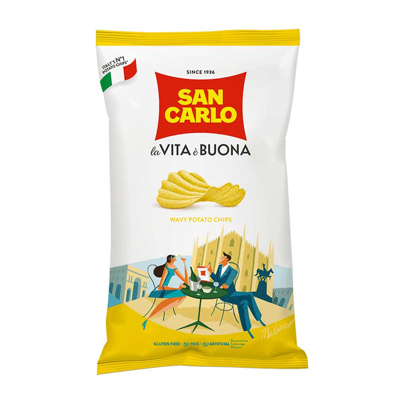 Italian Wavy Potato Chips by San Carlo, 6.35 oz (180 g)