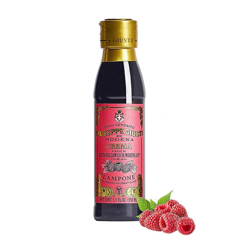 Giuseppe Giusti Raspberry Balsamic Vinegar Glaze, 5.1 fl oz (150 ml)