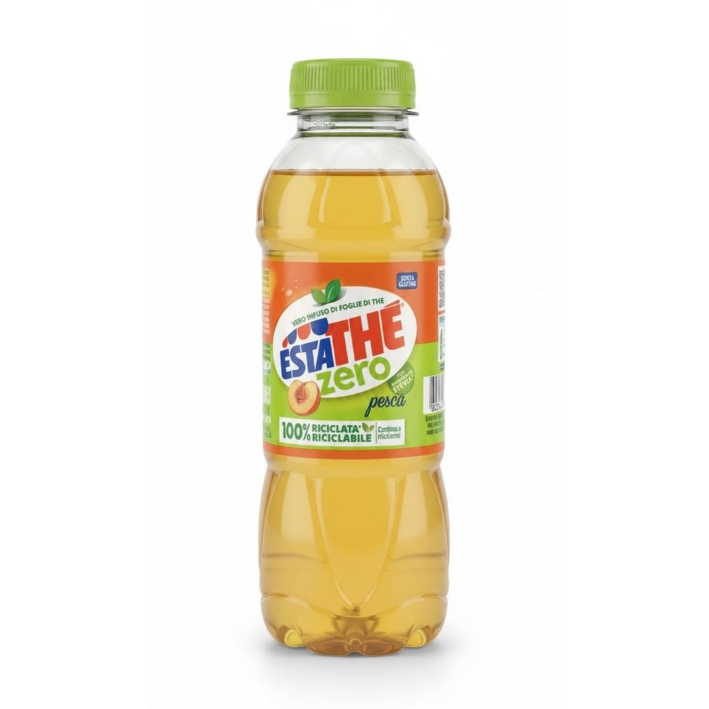 Estathe Zero Sugar Peach Iced Tea, 13.53 fl oz (400 ml)