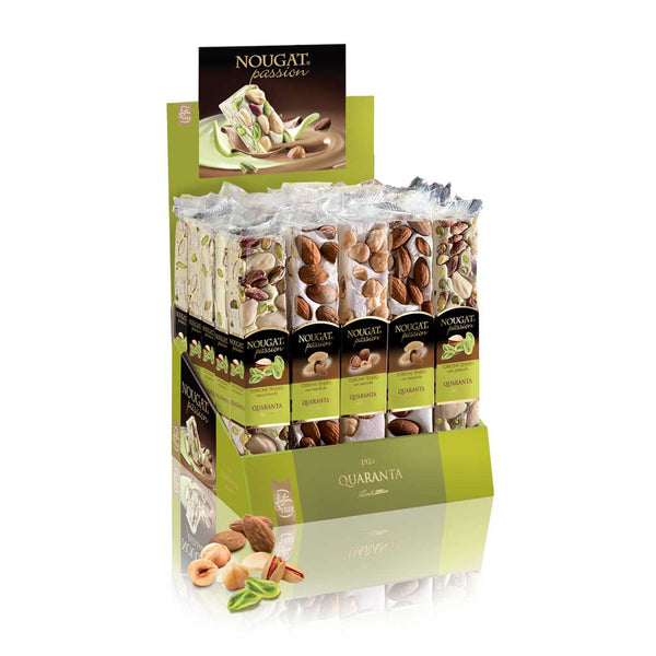Quaranta Traditional Assorted Soft Nougat Bars, 25-Pack, 3.53 oz (100 g)
