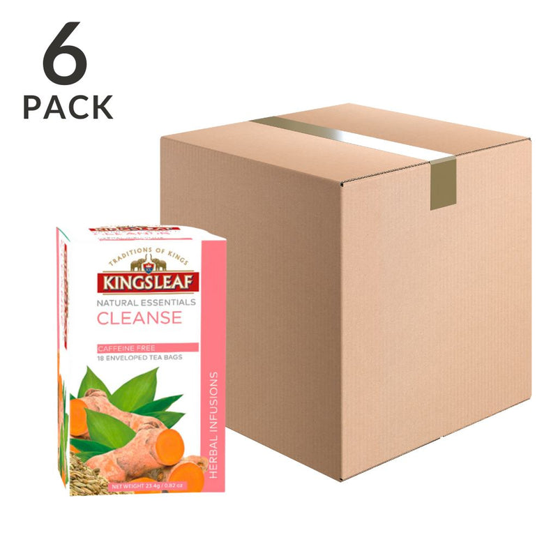 Cleanse Ceylon Tea, Caffeine Free, 18 Bags by Kingsleaf, 0.8 oz (23.4 g) Pack of 6