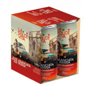 Italian Blood Orange Soda, 4-Pack Cans by Dolce Vita, 44.6 fl oz (1320 ml)