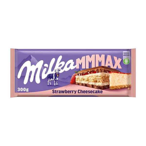 Milka Milk Chocolate with Strawberry Cheesecake, XXL, 10.5 oz (300 g)