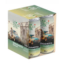 Italian Bergamotto Soda, 4-Pack Cans by Dolce Vita, 44.6 fl oz (1320 ml)