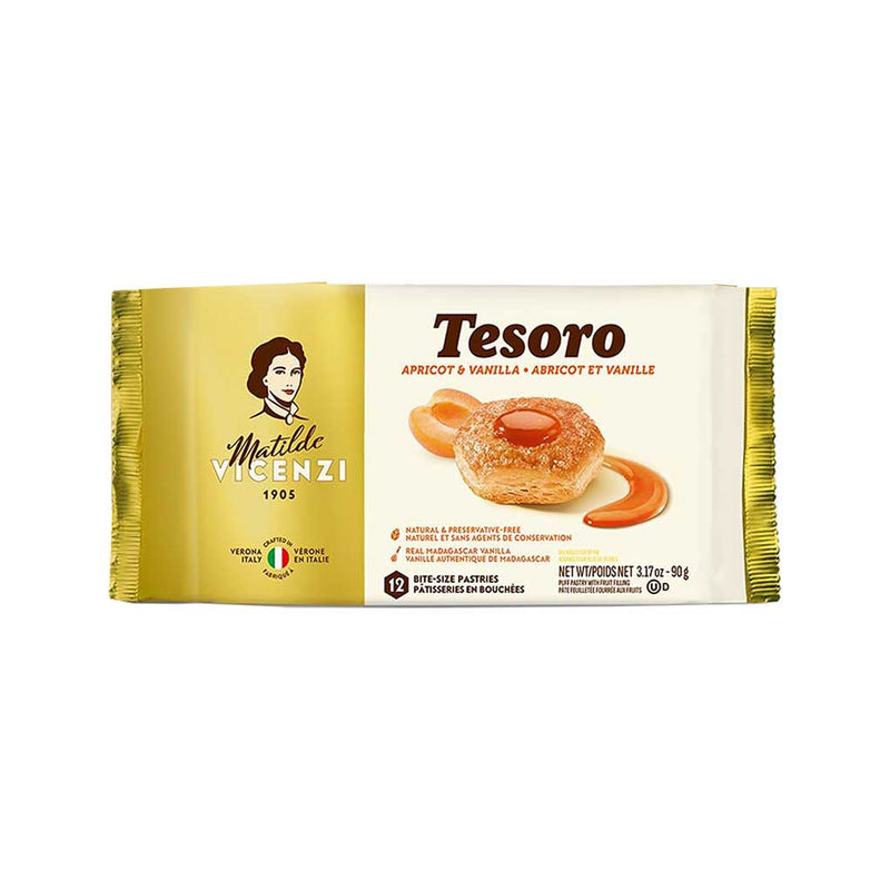 Matilde Vicenzi Tesoro Apricot & Vanilla Puff Pastry, 3.2 oz (90 g)