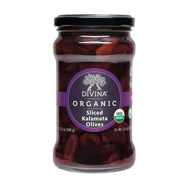 Divina Organic Sliced Kalamata Olives, 10.2 oz (290 g)