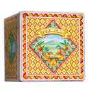 A decorated tin of Dolce & Gabbana Fiasconaro Mandarin Panettone with mandarin artwork and the brand names.