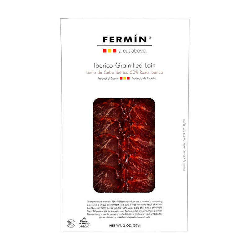 Fermin Iberico Grain-Fed Loin Sliced, 50% Iberico, 2 oz (57 g)