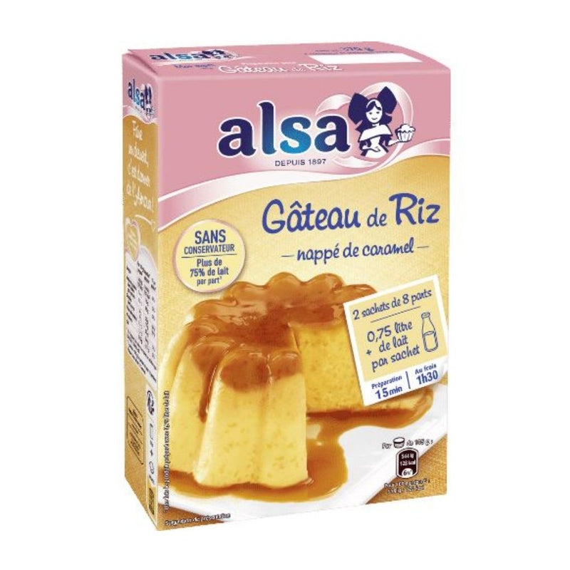 Alsa French Rice Pudding Mix with Caramel Sauce, 13.05 oz (370 g)