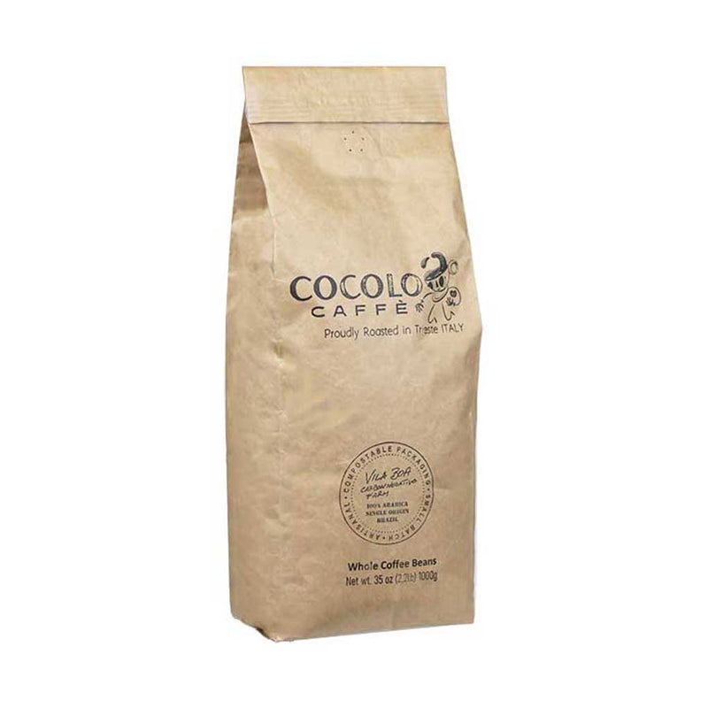 Italian Roasted 100% Arabica Single Origin Vila Boa Coffee Beans by Cocolo Caffe, 35 oz (1000 g)