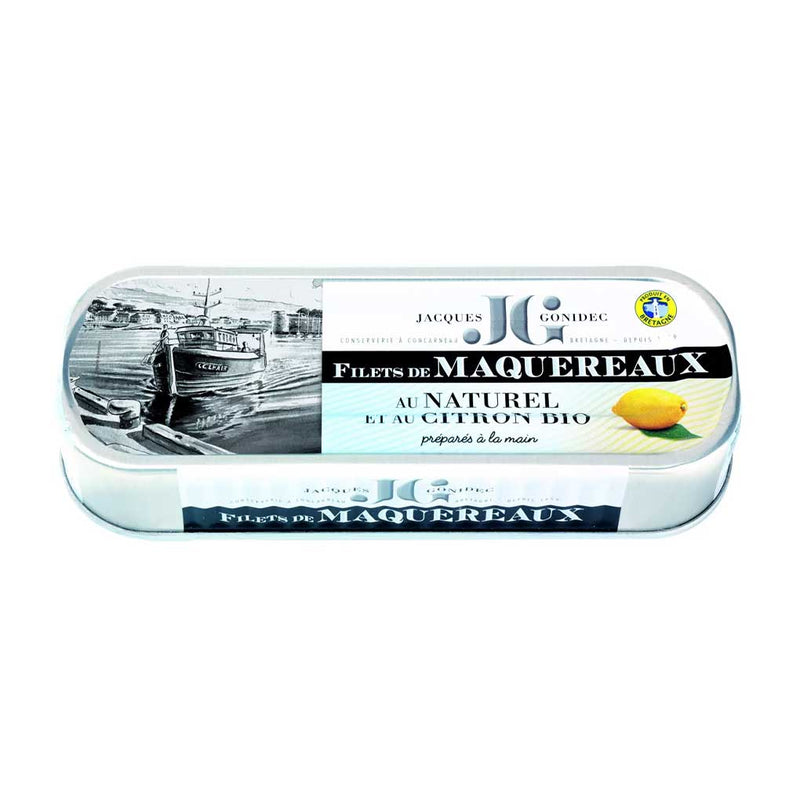 Gonidec Mackerel Fillets in Organic Lemon Brine, 5.96 oz (169 g)