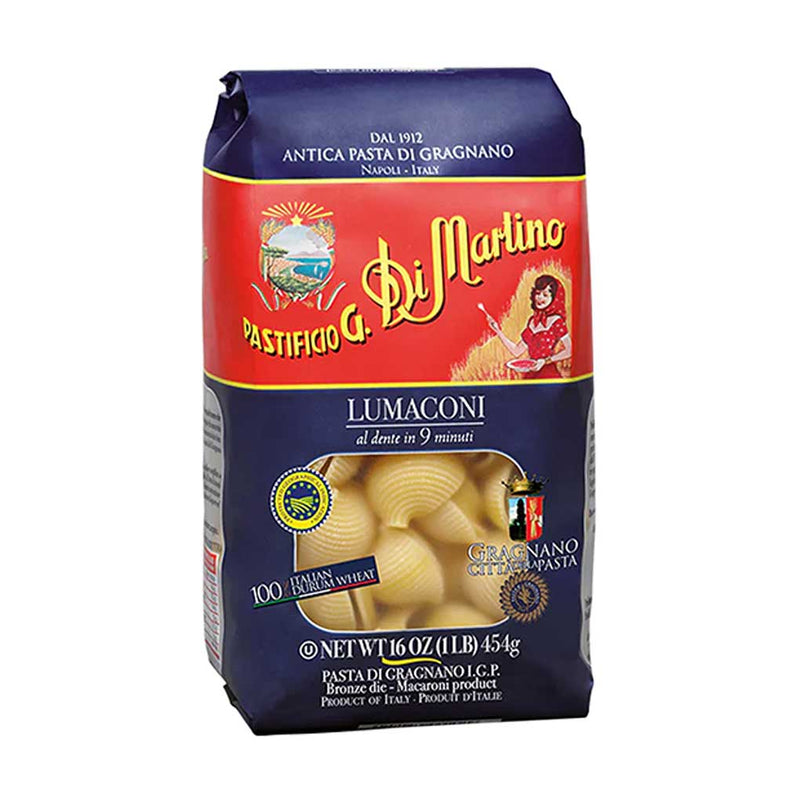 Di Martino Lumaconi Pasta, 100% Iitalian Wheat, 1 lb (454 g)