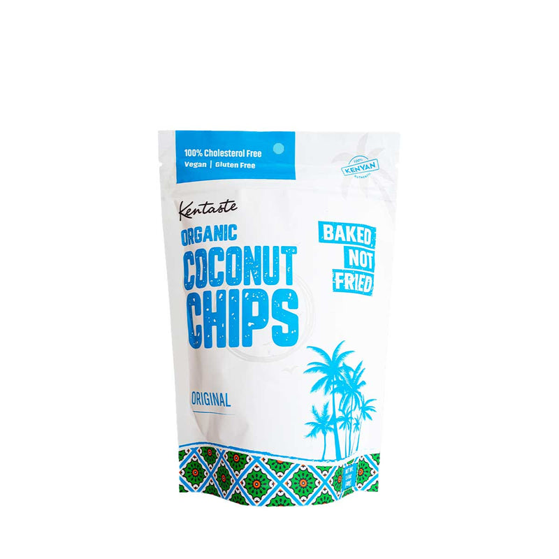 Original Coconut Chips, Organic & Vegan by Kentaste, 1.4 oz (40 g) Pack of 6