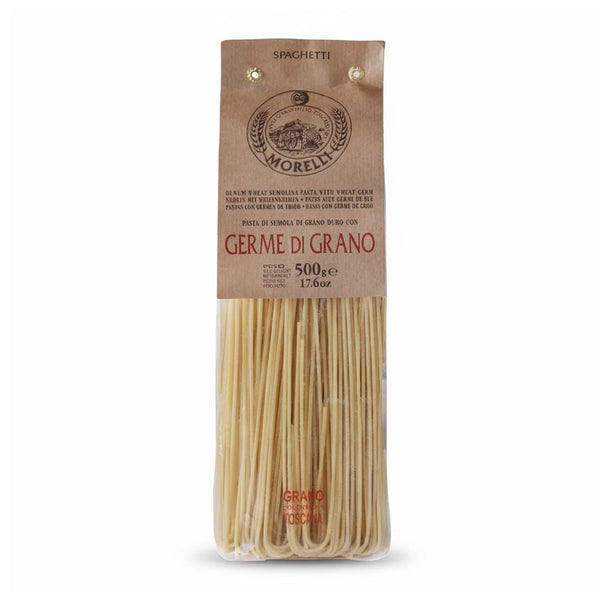 Morelli Spaghetti (With Wheat Germ), 17.6 oz (500 g)