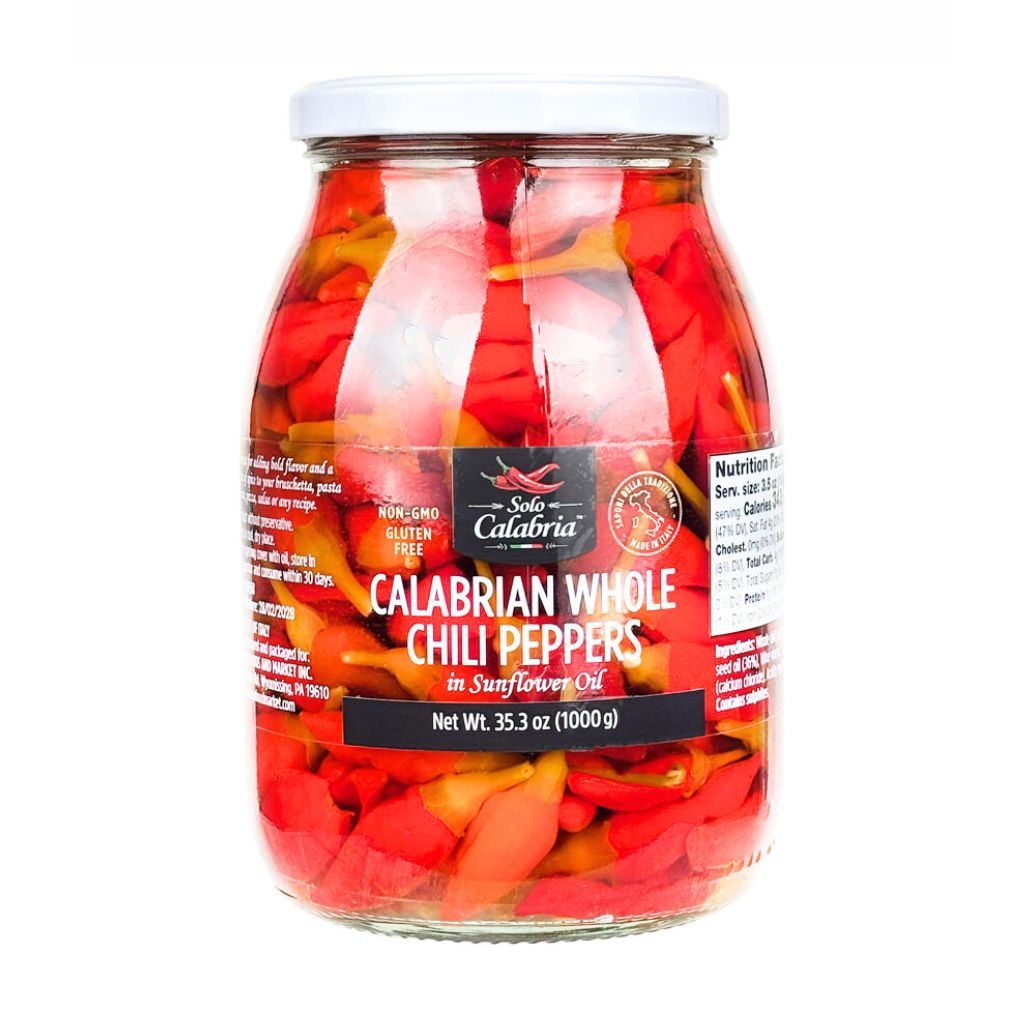 Calabrian Whole Chili Peppers by Solo Calabria, 35.3 oz