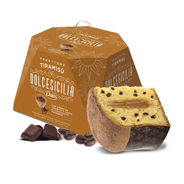 Dais Tiramisu Panettone with Bitter Chocolate Chips, 1.65 lb (750 g)