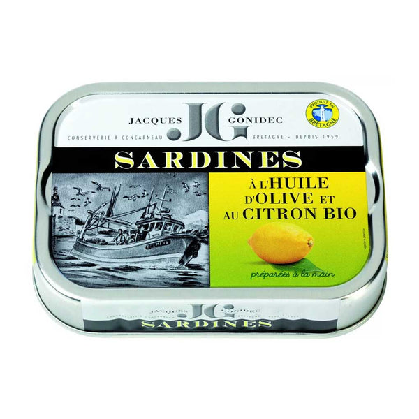 Gonidec Sardines in Organic EVOO with Lemon, 4.06 oz (115 g)