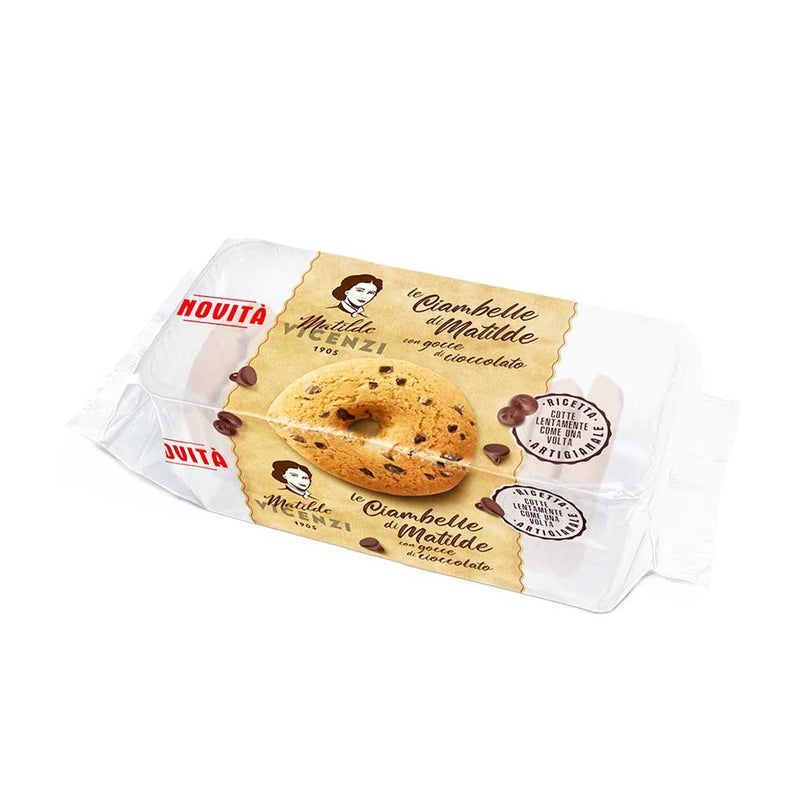 Matilde Vicenzi Ciambelle Shortbread Cookies w/ Chocolate Chips, 7.1 oz (200 g)