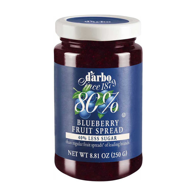 Darbo Blueberry Fruit Spread, 80% Fruit, 8.81 oz (250 g)