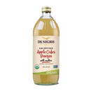 De Nigris Raw Unfiltered Organic Apple Cider Vinegar w/ Mother, 34 fl oz (1 l)