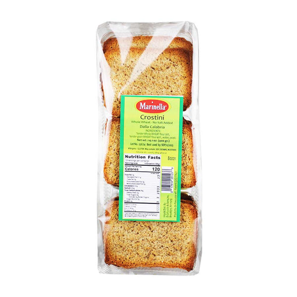 No Salt Added Crostini, Whole Wheat by Marinella, 14.1 oz (400 g)