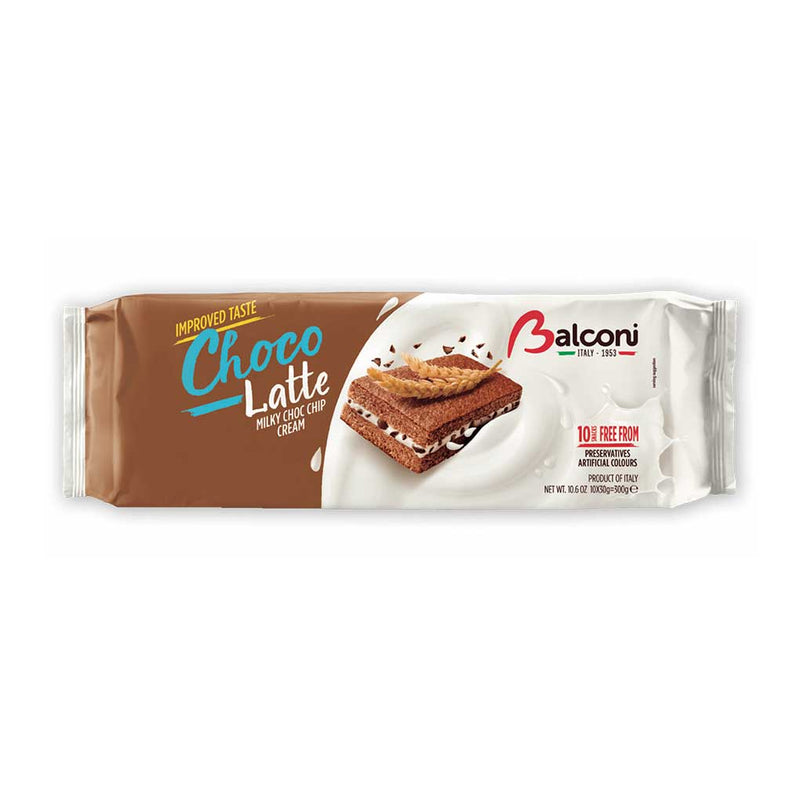 Balconi Chocolate Snack Cakes with Stracciatella Cream Filling, 10.6 oz (300 g)