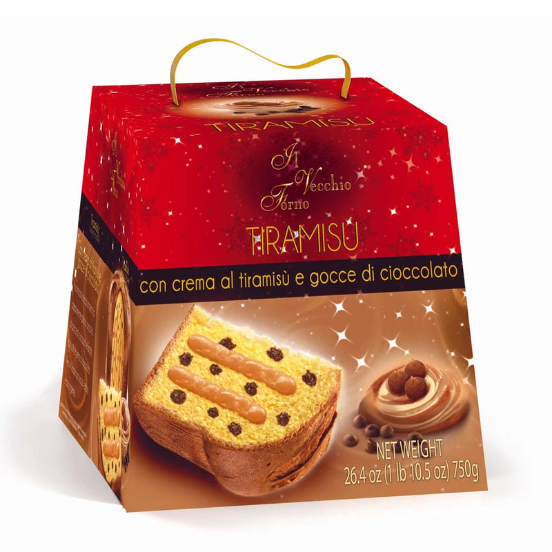 Tiramisu Cream Panettone with Chocolat Chips by Il Vecchio Forno, 26.4 oz (750 g)