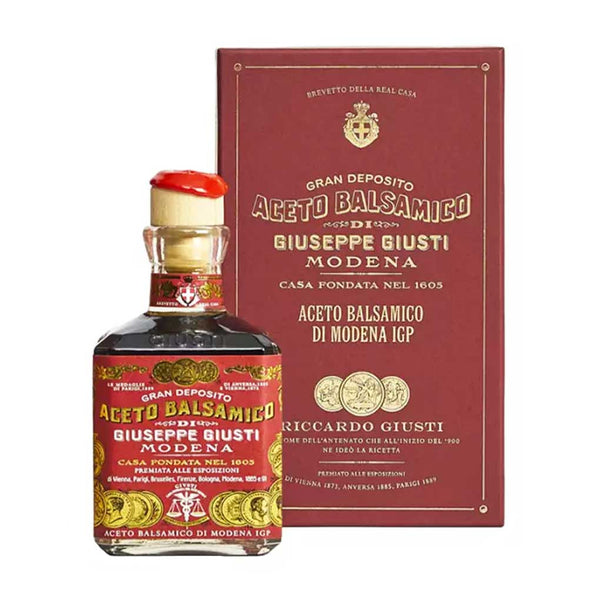 Giuseppe Giusti 3 Gold Medals (12yr) Balsamic Vinegar of Modena in Gift Box, 8.4 fl oz (250 ml)