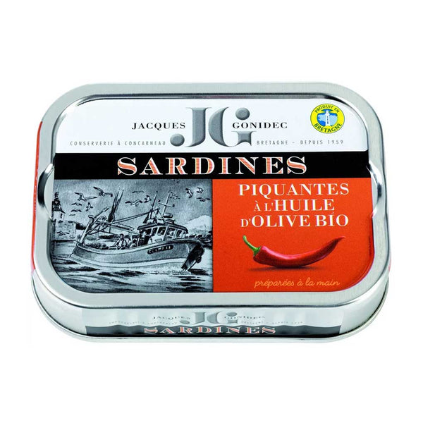 Gonidec Sardines in Organic EVOO and Chili Pepper, 4.06 oz (115 g)